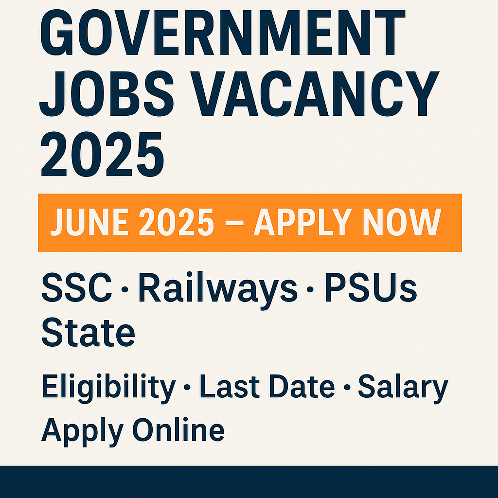 Government Jobs June 2025 Notification